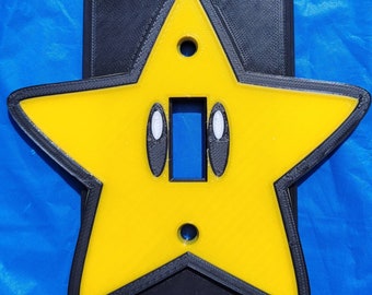 Super Star. Mario Bros Switch Plate Cover