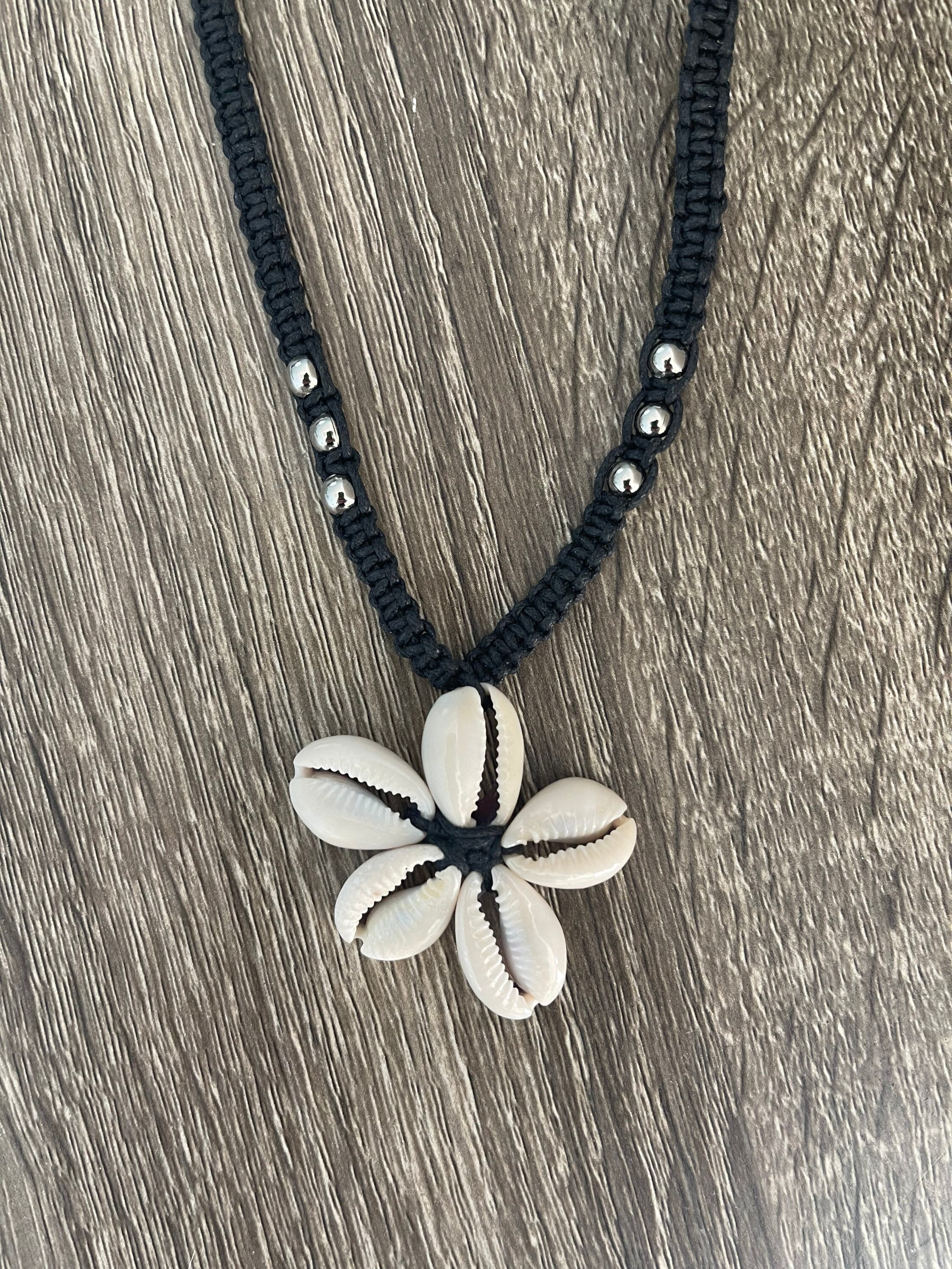 Shell Flower Necklace Hemp Necklace 