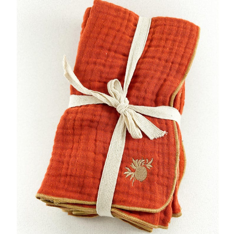 Pomegranate Embroidered Kitchen Napkins - Thumbnail 5