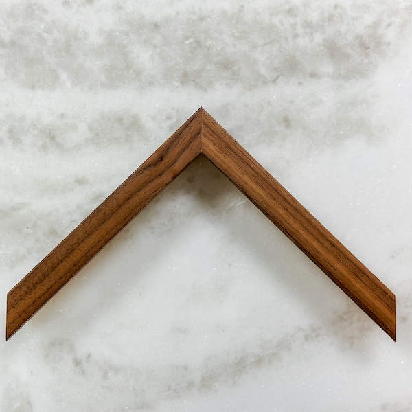 Walnut Flat Profile Frame - 3/4" inch wide | Scandinavian Modern inspired wood frame | 5x7, 8x10, 8.5x11, 11x14, 16x20, 18x24, 24x36