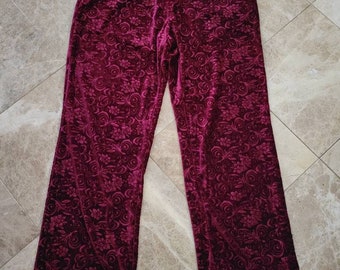 Red Velvet Pants - Etsy