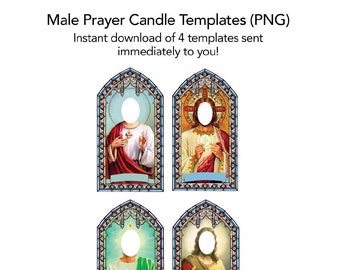 PNG Prayer Candle Templates (Set of 4) Digital Download Templates Sent Immediately To You