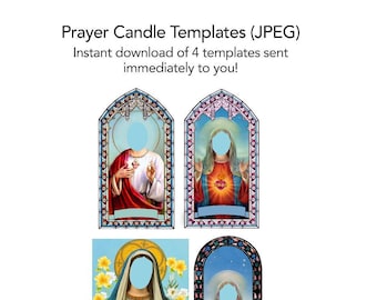 JPEG Prayer Candle Templates (Set of 4) Digital Download Templates Sent Immediately To You