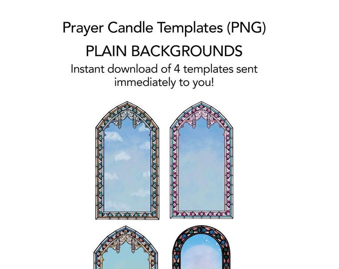 PNG Prayer Candle Templates set of 4 Digital Download Templates Sent PNG Prayer Candle Templates set of 4 Digital Download Templates Sent