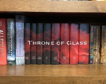 Fundas y sobrecubiertas inspiradas en el Trono de Cristal - Diseño en negro y rojo - Personalizables para cualquier serie - LEA LA DESCRIPCIÓN para obtener instrucciones