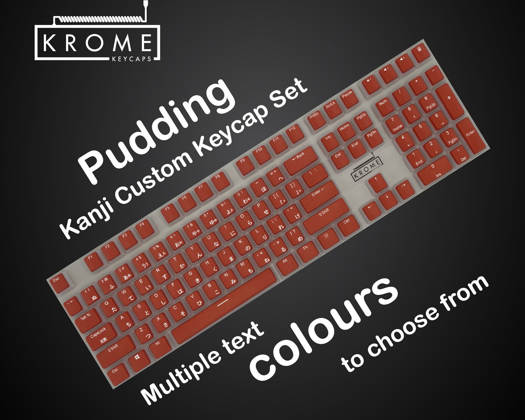 ANSI Japanese Kanji PBT Pudding Keycaps Red sizes for Etsy UK