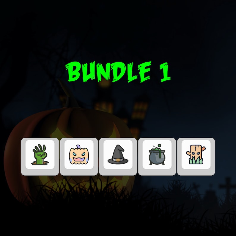 Halloween Keycaps: PBT Cherry MX Switch Keyboard - R4 Row Bundle 1