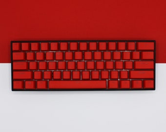 ISO/ANSI - Red Double Shot PBT Keycaps - Full Set with Backlighting - Oem Profile (Sizes for 104/105, 80 Tkl and 60)