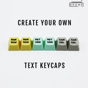 Create Your Own Custom Text Keycaps - Any Row - Lots of Colours - Available in R4 / R3 / R2 / R1  - OEM Profile - Fits Cherry MX Switches