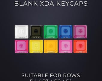 Teclas PBT transparentes XDA en blanco - Muchos colores - Compatibles con interruptores Cherry MX