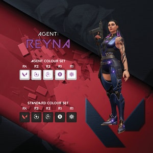 REYNA - Valorant Keycaps - Agent Abilities  - OEM Profile - Fits Cherry MX Switches & Compatible Others - Keycap Gifts