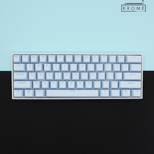 ISO/ANSI - Light Blue Double Shot PBT Keycaps - Full Set with Backlighting - Oem Profile (Sizes for 104/105, 80 Tkl and 60)