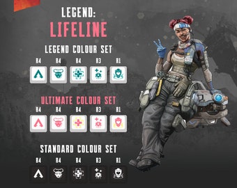 Apex Legends Lifeline Keycaps: OEM Profile, Cherry MX Compatible