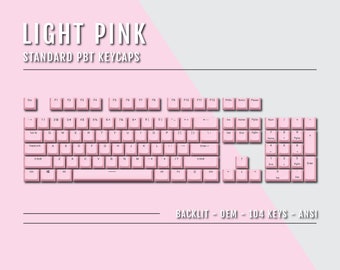 Tasti rosa chiaro: PBT a doppia iniezione, retroilluminati - ANSI / ISO