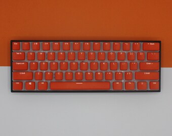 ANSI - Blood Orange Pudding Double Shot PBT Keycaps - Full Set with Backlighting - Oem Profile (Sizes for 100, 80 Tkl and 60)