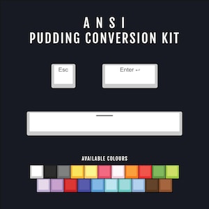 Pudding Keycap Accent Kit: Escape, Enter, Spacebar - Double Shot PBT - OEM Profile