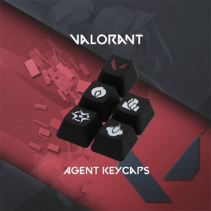 Valorant Keycaps - Agent Abilities - Viper/Sage/Raze/Jett/Astra/Killjoy/Fade/Neon/Reyna/Skye - OEM Profile - Fits Cherry MX Switches