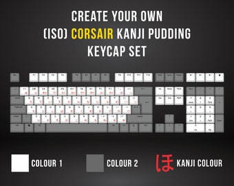 ISO - Create Your Own PBT Corsair Kanji Pudding Keycap Combinations - Sizes for 105, 80 TKL and 60