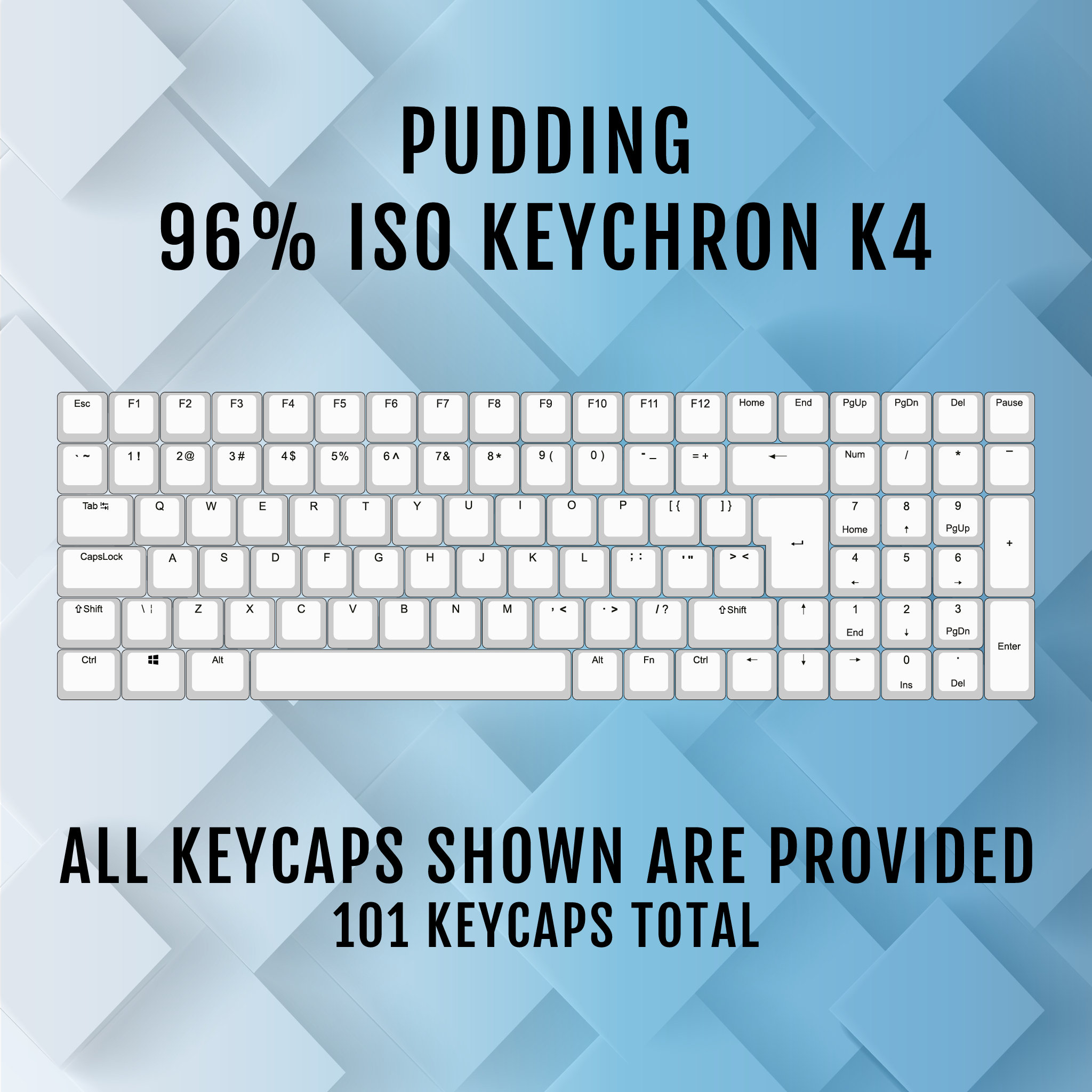 ISO/ANSI 96 Pudding Keycaps Gmmk 2 / Keychron K4 / YMDK Etsy UK