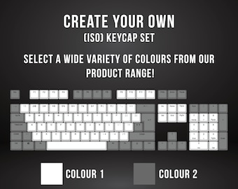 ISO - Create Your Own - Double Shot PBT Keycap Combinations - Full Set with Backlighting - Oem Profile - Sizes for 105, 80 TKL and 60