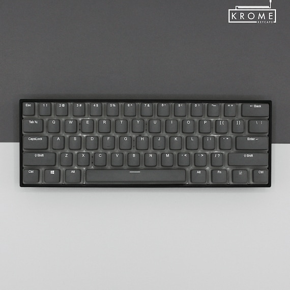 Grey Pudding PBT Keycaps – Double Shot, OEM Profile