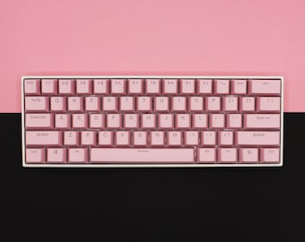ISO/ANSI - Light Pink Double Shot PBT Keycaps - Full Set with Backlighting - Oem Profile (Sizes for 104/105, 80 Tkl and 60)