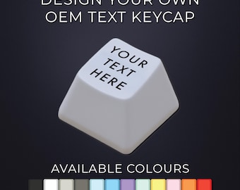 Create Your Own Custom Text Keycaps - Any Row - Lots of Colours - Available in R4 / R3 / R2 / R1  - OEM Profile - Fits Cherry MX Switches