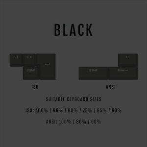 ANSI/ISO - Keycap Conversion Kits - Double Shot PBT Keycaps - Wide Colour Range - Keycaps with Backlighting - Oem Profile