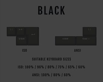 ANSI/ISO - Keycap Conversion Kits - Double Shot PBT Keycaps - Wide Colour Range - Keycaps with Backlighting - Oem Profile