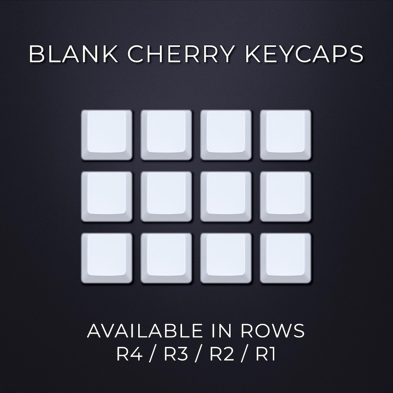 Keycaps Profile R1 R3 Blank PBT Cherry Profile Keycap: Any Row (R4/R3/R2/R1) - Cherry MX ...