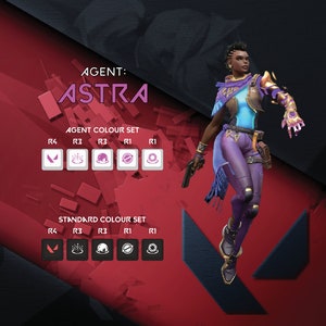 Astra Valorant Keycaps: Agent Ability OEM Profile Keycap Set