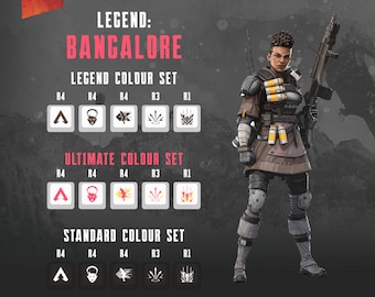 BANGALORE - Apex Legends Keycaps - Legend Abilities  - OEM Profile - Fits Cherry MX Switches & Compatible Others - Keycap Gifts