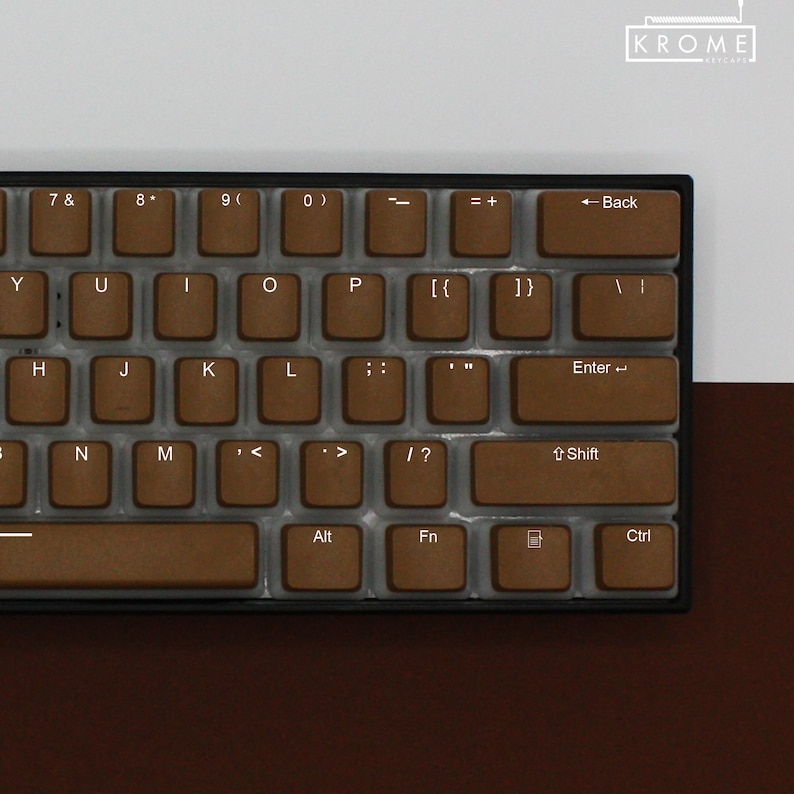 ANSI Brown Pudding Double Shot PBT Keycaps Full Set With Etsy