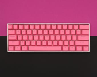 Set di tasti PBT Double Shot rosa: profilo OEM retroilluminato