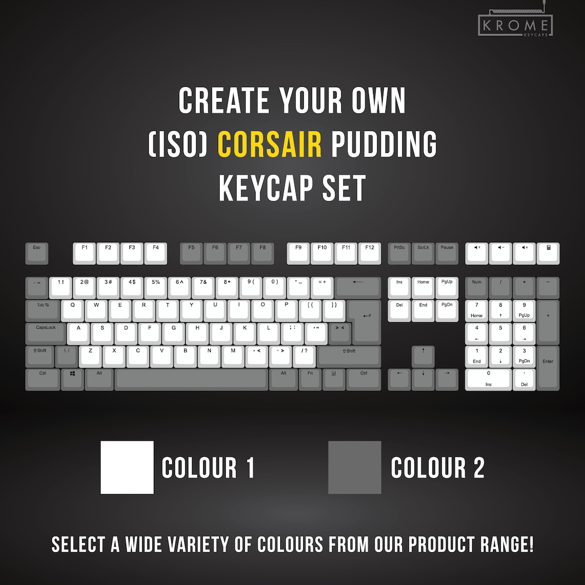 Custom PBT Corsair Pudding Keycap Set: ISO 105 Key - Etsy