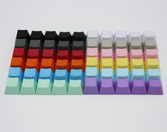 Blank PBT Keycaps - Any Row - Lots of Colours - Available in R4 / R3 / R2 / R1  - OEM Profile - Fits Cherry MX Switches