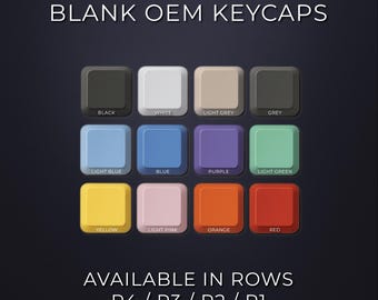 Blank PBT Keycaps-  R4 Row - Lots of Colours - Available in R4 - OEM Profile - Fits Cherry MX Switches / Gateron / Kailh / Razer Keyboards