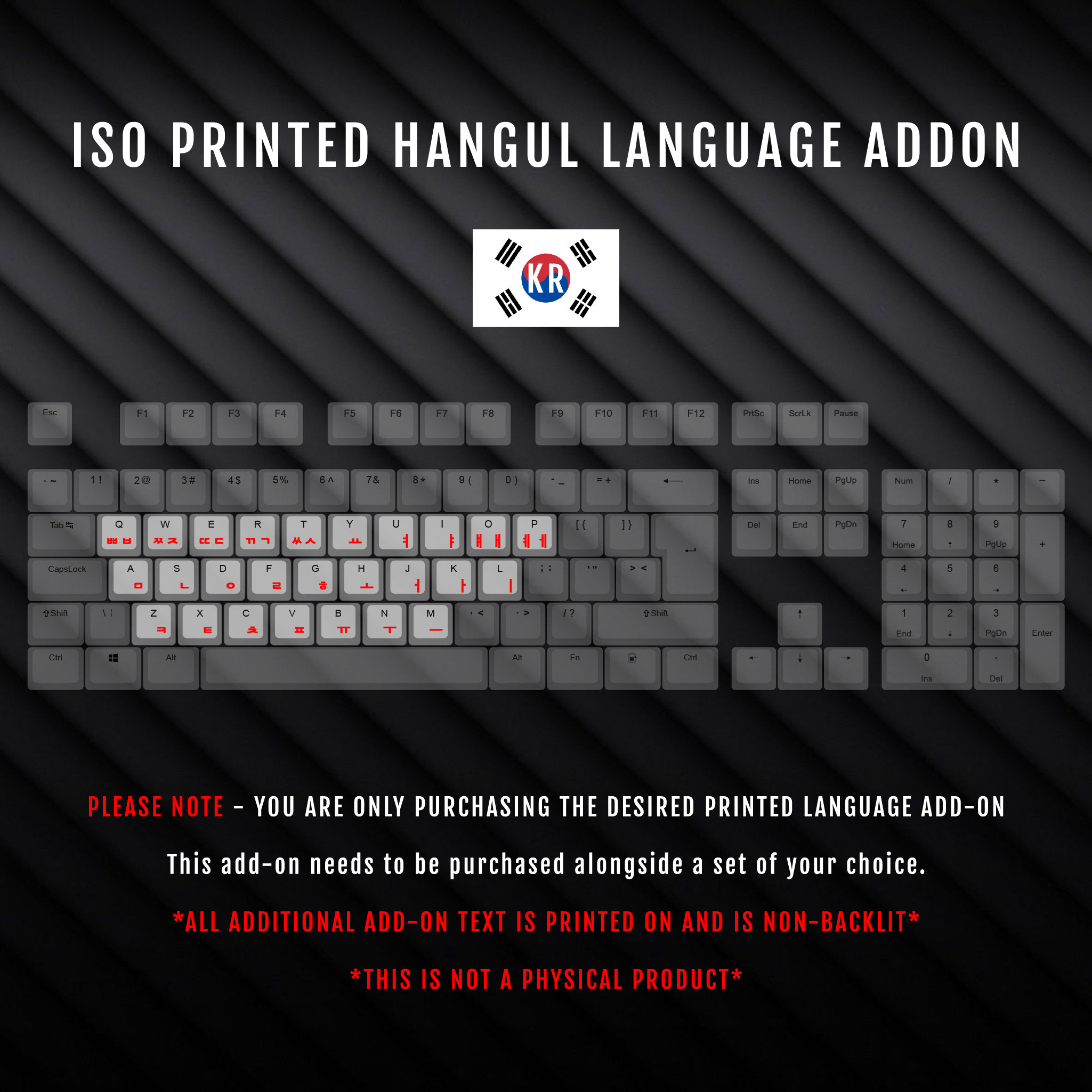 ISO Language Keycap Addon – Non-backlit Print - Etsy Finland