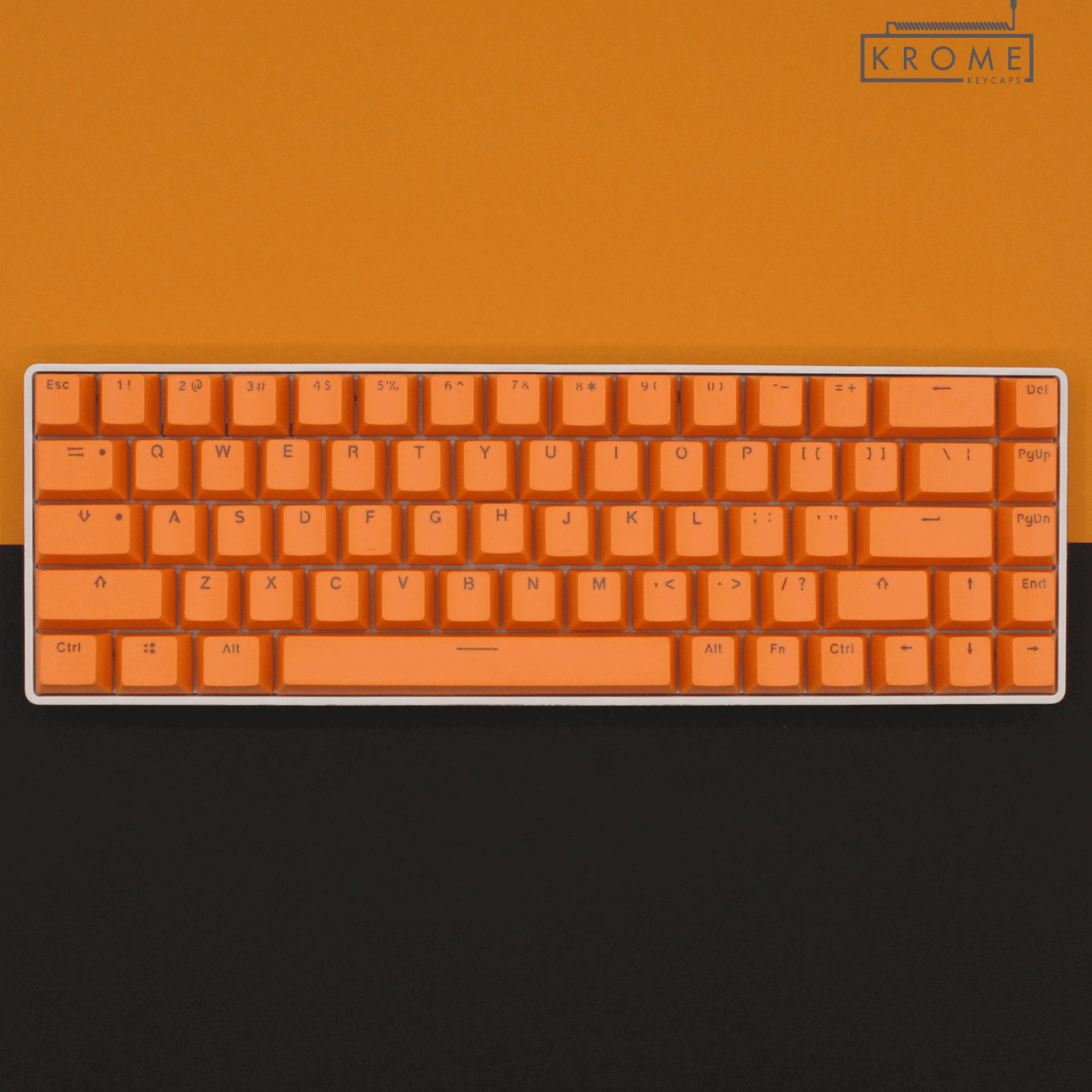 オレンジ色の日本語ひらがなキーキャップ：デュアルランゲージ PBT 