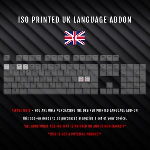 Keycap Language Addon - ISO - Layouts: De / Gb / Kr / Jp / Fr / Nl / Be / No / It / Se / Es / Cz / Pt / Dk / Ch / Hu