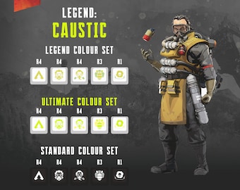 Caustic Apex Legends Keycaps: OEM Profile, Ability Icons