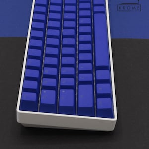 Dark Blue USA Keycaps - 65/75% Sizes - Double Shot PBT - Ansi & Iso Available - 1.75U Shift Keycaps