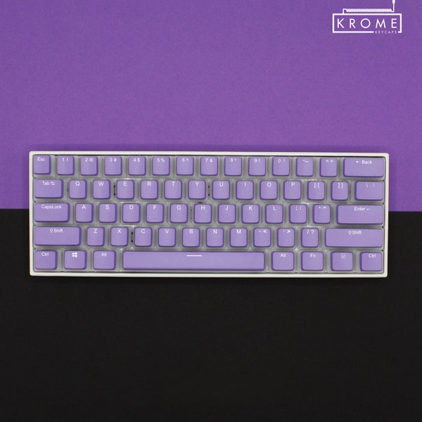 ANSI - Purple Pudding Double Shot PBT Keycaps - Full Set with Backlighting - Oem Profile (Sizes for 100, 80 Tkl and 60)