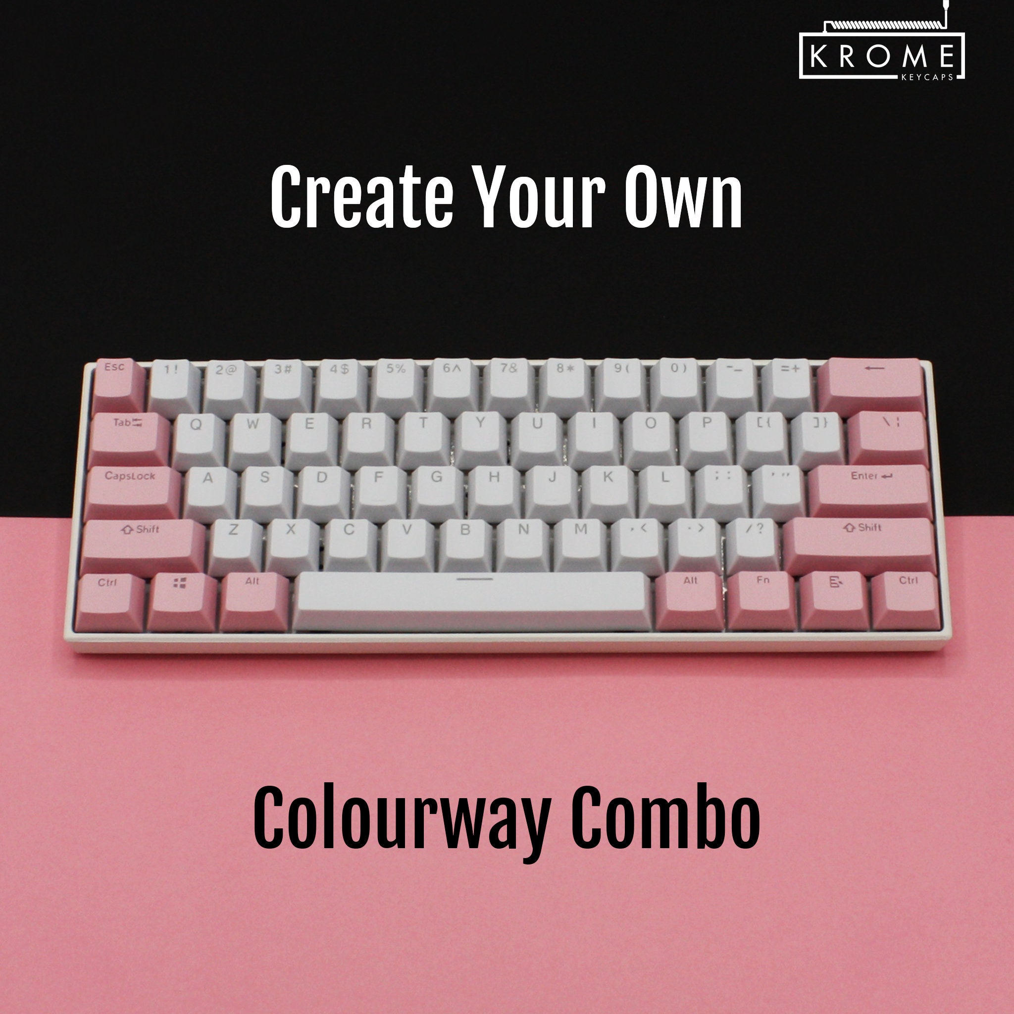 Keycaps AZERTY 60% couleurs unies - Monclic