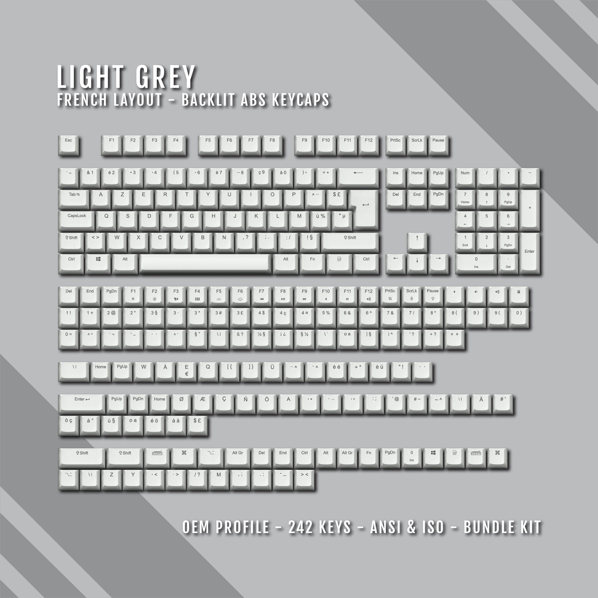 Keycaps AZERTY & ISO FR