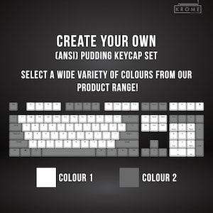 ANSI - Erstellen Sie Ihre eigenen - Double Shot PBT Pudding Tastenkappen-Kombinationen - Komplettes Set mit Hintergrundbeleuchtung - Oem-Profil - Für 104, 80 TKL und 60