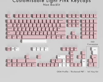 Tasti personalizzati in PBT rosa chiaro - Profilo OEM, 161 tasti