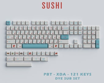 Sushi Keycap Set: 121-Key Dye Sub PBT XDA Profile