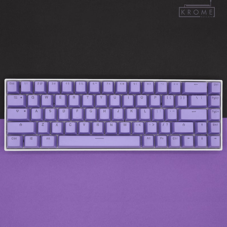 Purple Dual Language Keycaps: US + Keychron