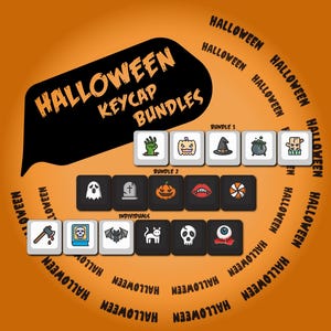 Halloween Keycaps - Bundle Sets - Individuals - Halloween Gifts  - OEM Profile - Fits Cherry MX Switches / Gateron / Kailh / Razer Keyboards